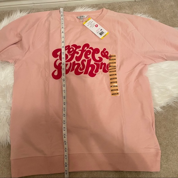 NWT Wildfox Pink Red Coffee & Sunshine Sweatshirt - Picture 7 of 11